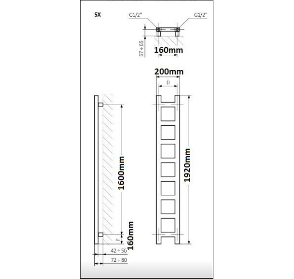 Rankšluosčių džiovintuvas Terma Easy 96-192cm