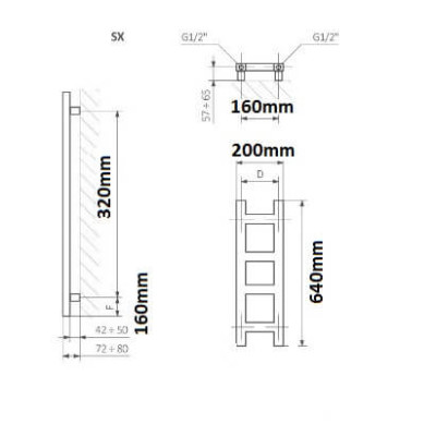 Rankšluosčių džiovintuvas Terma Easy 96-192cm
