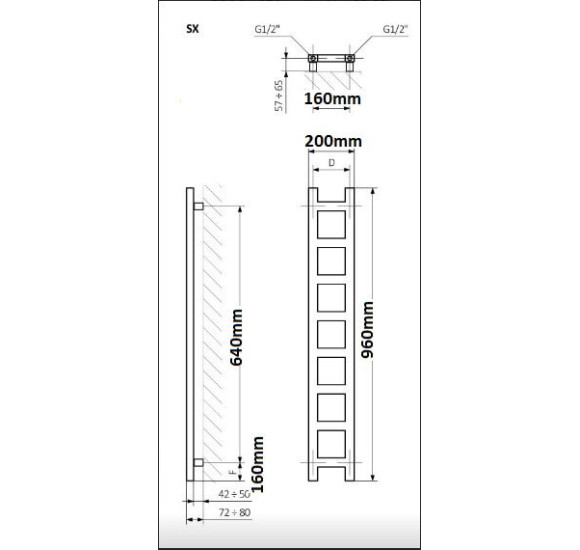 Rankšluosčių džiovintuvas Terma Easy 96-192cm