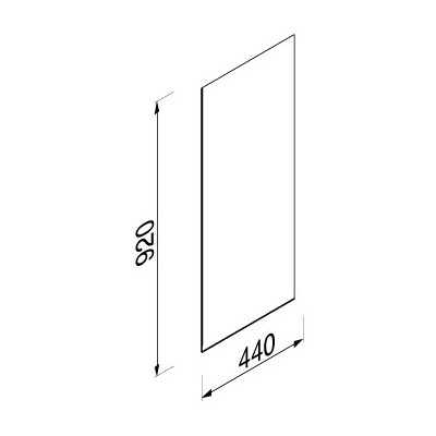 Stiklas pisuaro sienelei Geesa PUBLIC AREA baltos spalvos