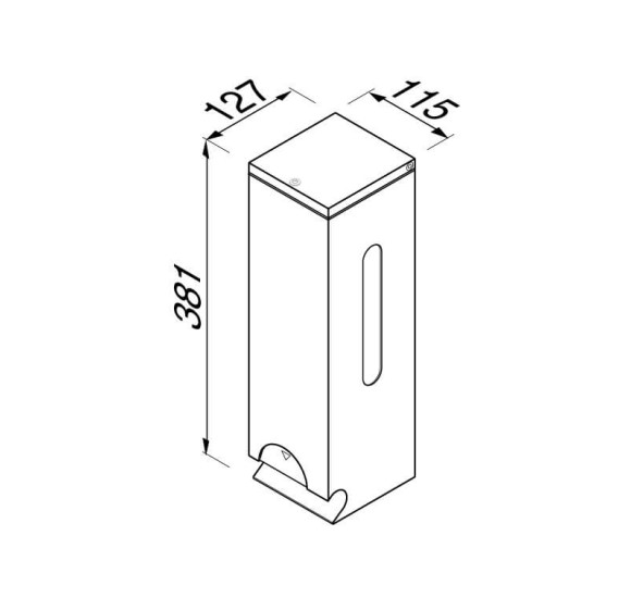 WC popieriaus dispenseris Geesa PUBLIC AREA nerūdijančio plieno, stačiakampis, matinis