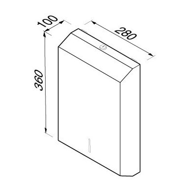 Popieriaus rankšluosčių dispenseris Geesa PUBLIC AREA nerūdijančio plieno matinis