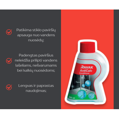 RAVAK AntiCalc apsauginė priemonė nuo vandens nuosėdų (300 ml)