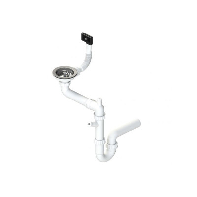 ALVEUS vietą taupantis sifonas plautuvei su užkemšamu ventiliu