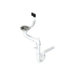 ALVEUS vietą taupantis sifonas plautuvei su užkemšamu ventiliu