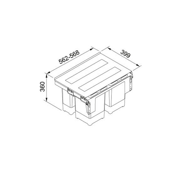 Franke šiukšlių rūšiavimo sistema Sorter Garbo 60-4