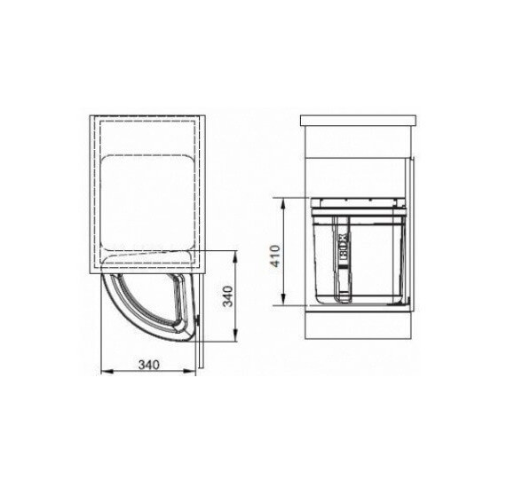 Franke šiukšliadėžė Sorter Pivot