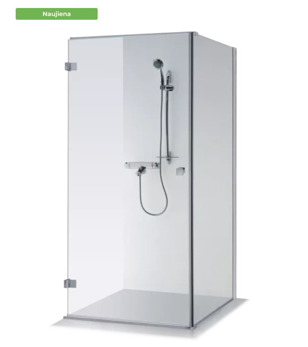 Brasta Glass NINA nestandartinė dušo kabina (Matmenys intervale 700..1000x700..1000mm)