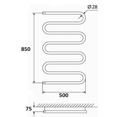 Žalvarinis rankšluosčių džiovintuvas Elonika EŽ 800 S