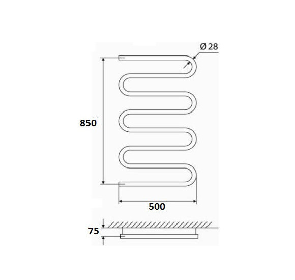 Žalvarinis rankšluosčių džiovintuvas Elonika EŽ 800 S