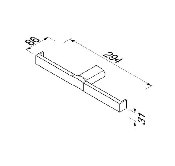 Tualetinio popieriaus laikiklis Geesa Wynk dvigubas