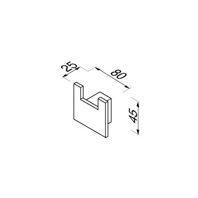 Geesa Modern Art Rūbų/rankšluosčių kabliukas dvigubas