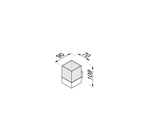 Geesa Modern Art Stiklinaitė su laikikliu (baltos spalvos stiklas)