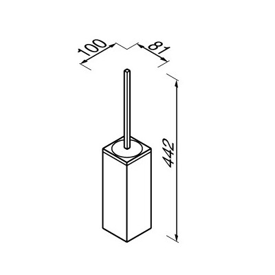 Geesa Modern Art WC šepetys su laikikliu (baltos sp. šepetys)