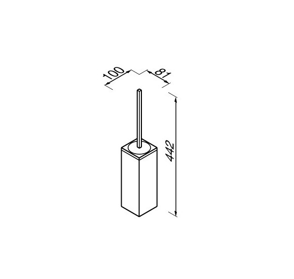 Geesa Modern Art WC šepetys su laikikliu (baltos sp. šepetys)