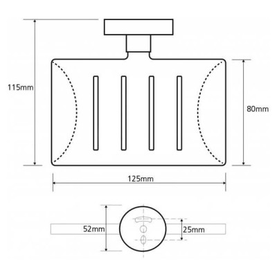 Bemeta Omega pakabinama muilinė 125x55x115 mm, blizgus chromas