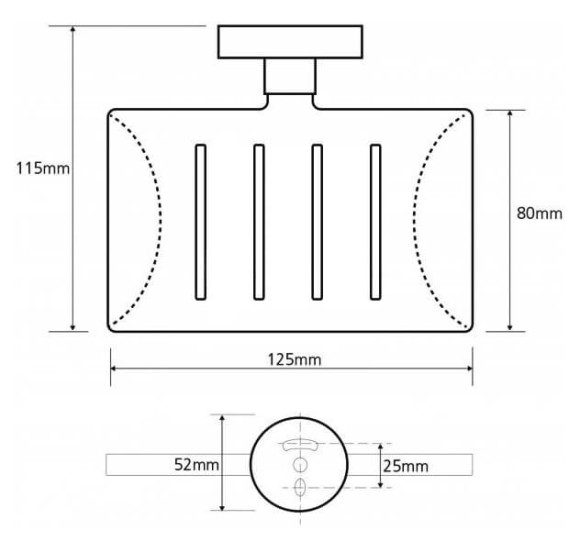 Bemeta Omega pakabinama muilinė 125x55x115 mm, blizgus chromas