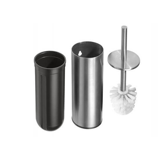 Bemeta Neo pastatomas/pakabinamas WC šepečio laikiklis su šepečiu 95x390x105 mm, matinis nerūdijantis plienas