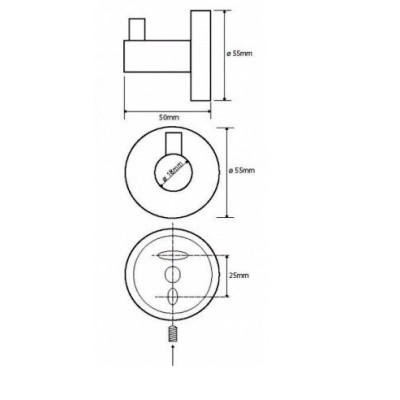 Bemeta Neo kabliukas 55x55x50 mm, matinis nerūdijantis plienas