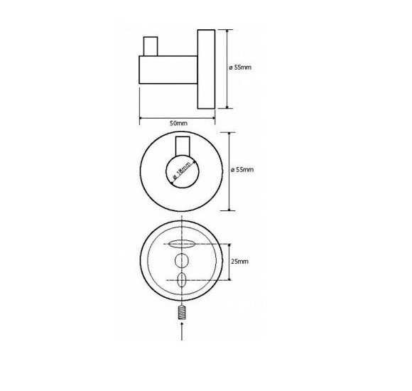Bemeta Neo kabliukas 55x55x50 mm, matinis nerūdijantis plienas