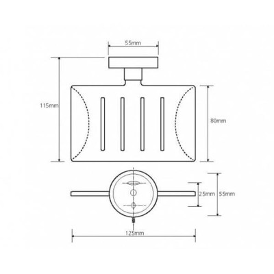 Bemeta Neo pakabinama muilinė 125x55x115 mm, matinis nerūdijantis plienas