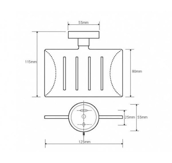 Bemeta Neo pakabinama muilinė 125x55x115 mm, matinis nerūdijantis plienas