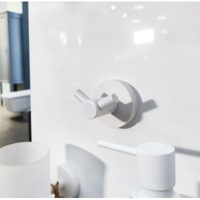 IŠPARDAVIMAS. Kabliukas dvigubas Bemeta White (baltos spalvos)