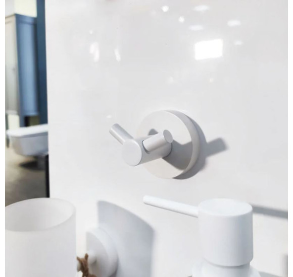 IŠPARDAVIMAS. Kabliukas dvigubas Bemeta White (baltos spalvos)