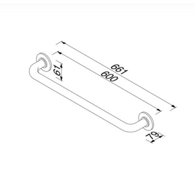 IŠPARDAVIMAS. Geesa Hotel Standard serijos rankšluosčių laikiklis 60cm, 20mm storio