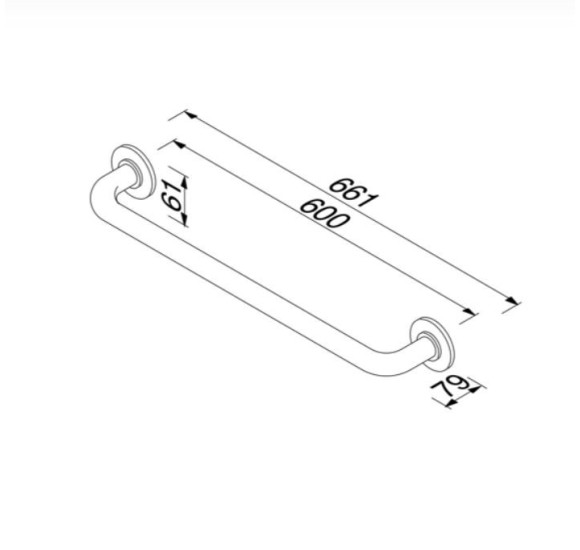 IŠPARDAVIMAS. Geesa Hotel Standard serijos rankšluosčių laikiklis 60cm, 20mm storio