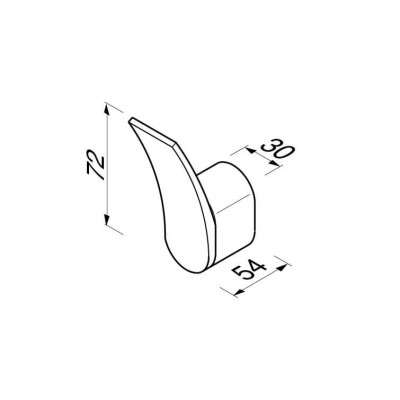 Rūbų/rankšluosčių kabliukas Geesa Wynk