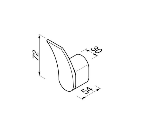 Rūbų/rankšluosčių kabliukas Geesa Wynk