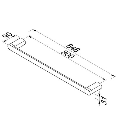 Rankšluosčių laikiklis Geesa Wynk 80cm