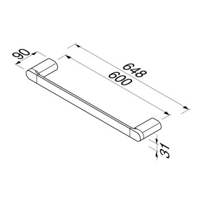Rankšluosčių laikiklis Geesa Wynk 60cm