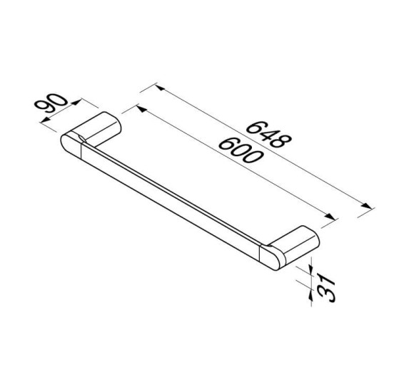 Rankšluosčių laikiklis Geesa Wynk 60cm