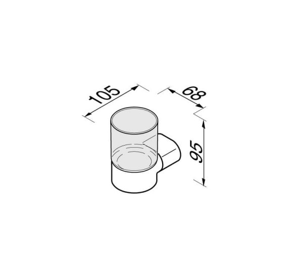 Stiklinaitė su laikikliu Geesa Wynk