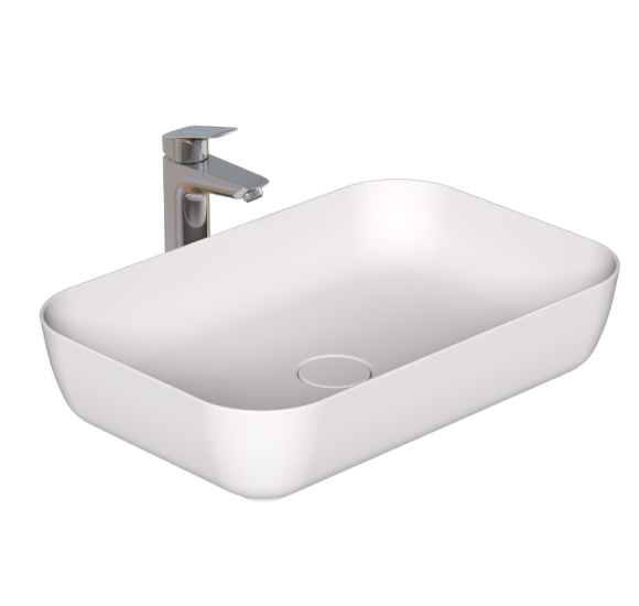 DuraSeramik Orfe praustuvas 60x40,  blizgus baltas