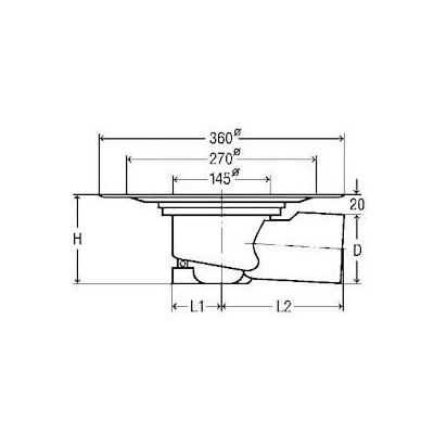 Viega horizontalus trapas 100 su grotelėmis