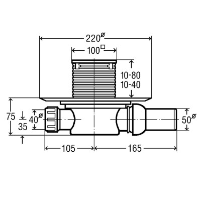 Viega Advantix Sausas dušo trapas (komplektas)