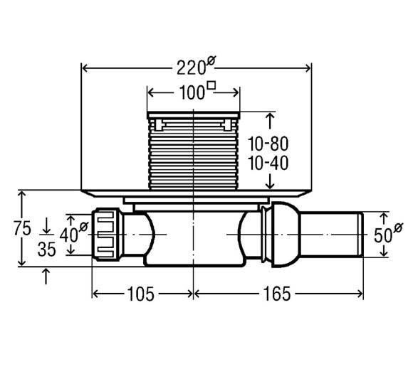 Viega Advantix Sausas dušo trapas (komplektas)