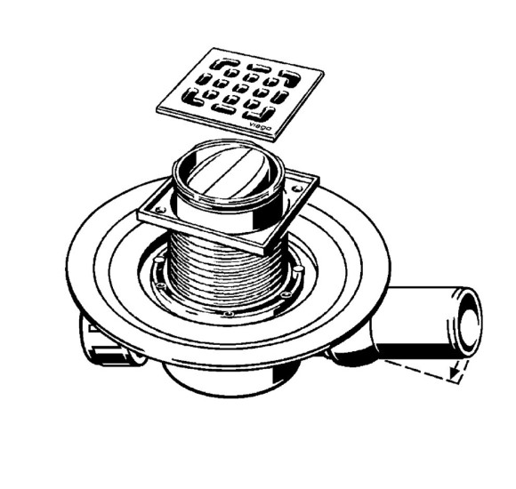 Viega Advantix Sausas dušo trapas (komplektas)