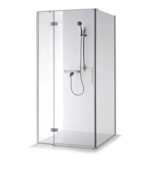 Brasta Glass Nina PLIUS dušo kabina, 90x90x200, skaidrus stiklas, chromo spalvos profiliai