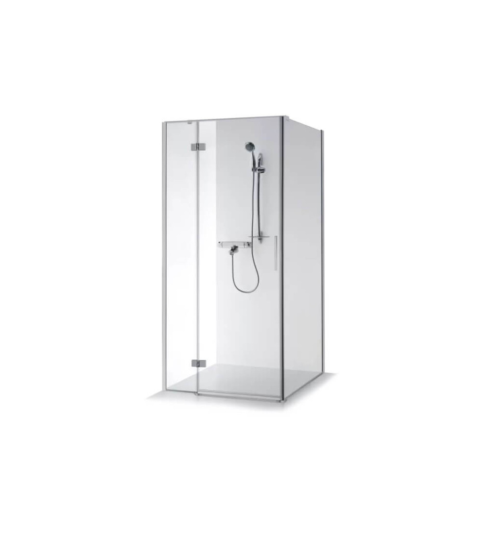 Brasta Glass Nina PLIUS dušo kabina, 90x90x200, skaidrus stiklas, chromo spalvos profiliai