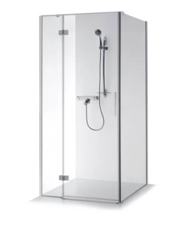 Brasta Glass Nina PLIUS dušo kabina, 90x90x200, skaidrus stiklas, chromo spalvos profiliai