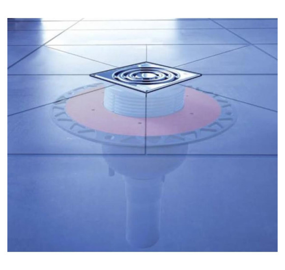 Dušo trapas TECE S 130 (komplektas), vertikalus