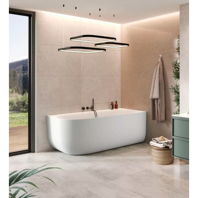 Balteco Marin W XONYX kampinė akmens masės vonia 171 cm, balta matinė, (R/L)