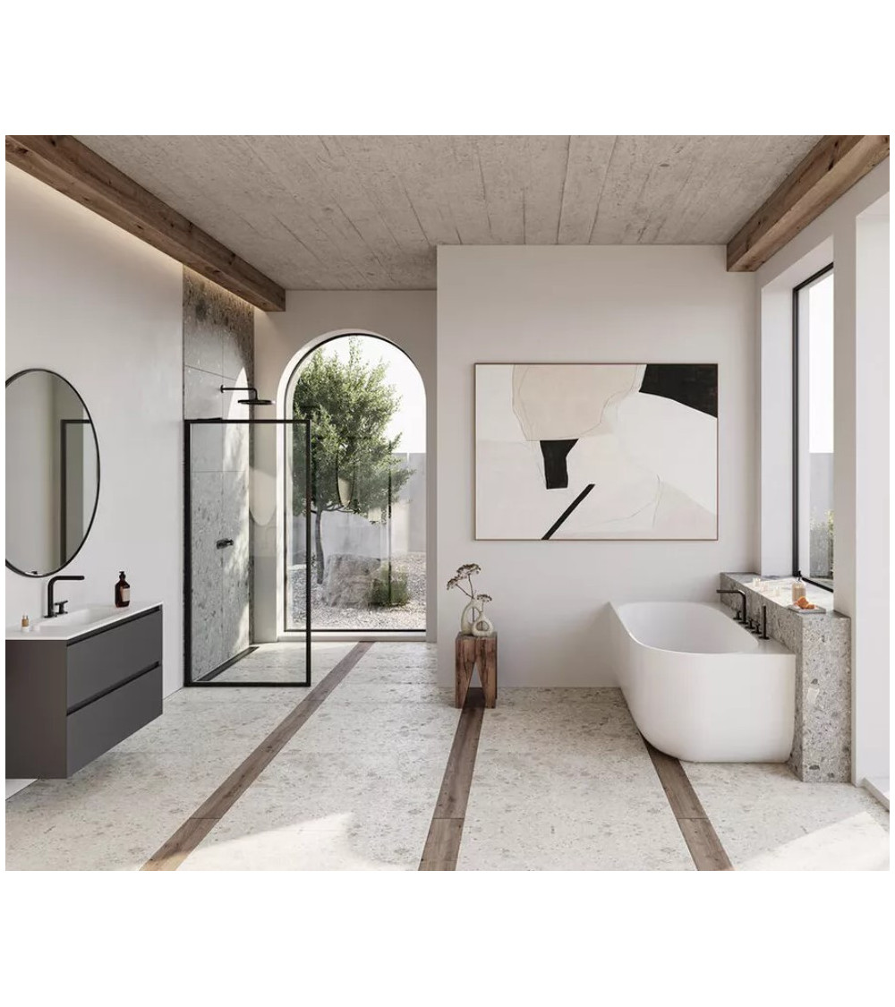 Balteco Marin W XONYX kampinė akmens masės vonia 171 cm, balta matinė, (R/L)