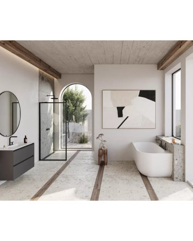 Balteco Marin W XONYX kampinė akmens masės vonia 171 cm, balta matinė, (R/L)