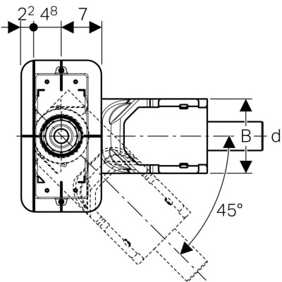 Geberit Cleanline dušo latako korpusas SH