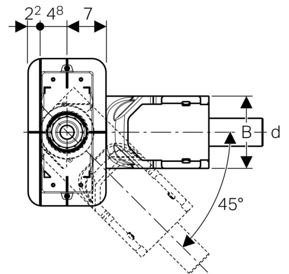 Geberit Cleanline dušo latako korpusas SH